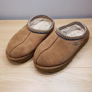 UGG Tasman II Chestnut Suede Slipper Clogs Womens Size 9 Shearling Lined